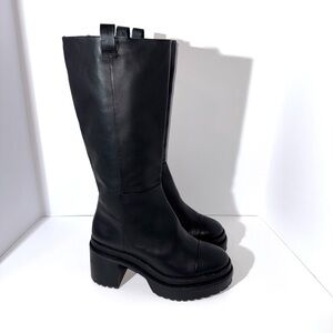Cult Gaia Hana Block Heel Leather Boots